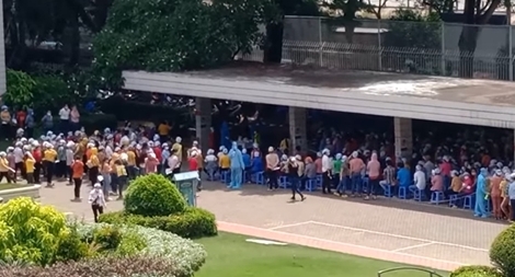 Công nhân phản ánh Công ty TNHH Pouyuen không đảm bảo phòng, chống dịch